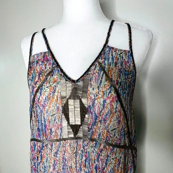 I. Madeline Dress Size S‎ Beaded Multicolor Lined - Picture 2 of 7